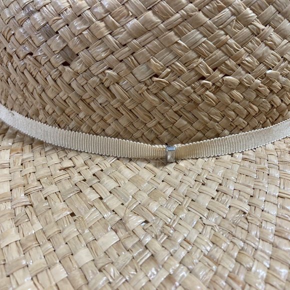 Olive & Pique Straw Rancher Hat Wide Brim Woven Natural Fiber Adjustable NWT - Picture 5 of 7